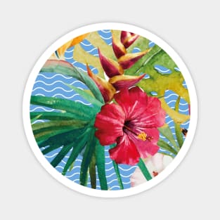 Tropical floral pattern Magnet